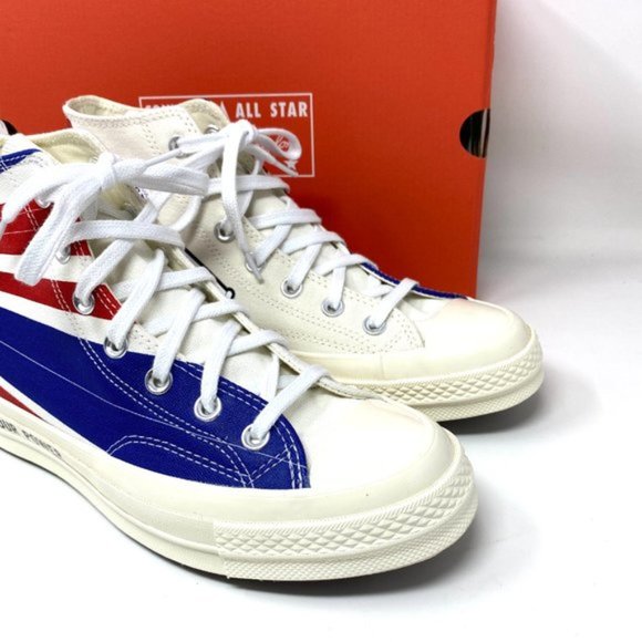 💖MEGA SALE💖Converse CHUCK 70 High Top Canvas White Blue Red Women's 169912C - Picture 7 of 11